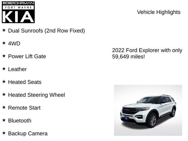 Used 2022 Ford Explorer XLT w/ Equipment Group 202A AWD/4WD image 8