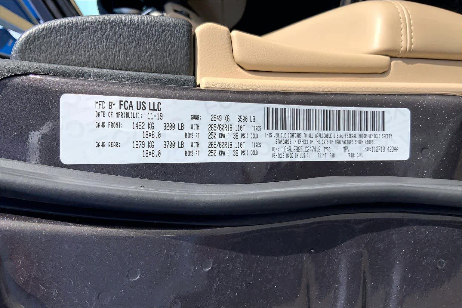 Used 2020 Jeep Grand Cherokee Limited w/ Premium Lighting Group RWD image 36