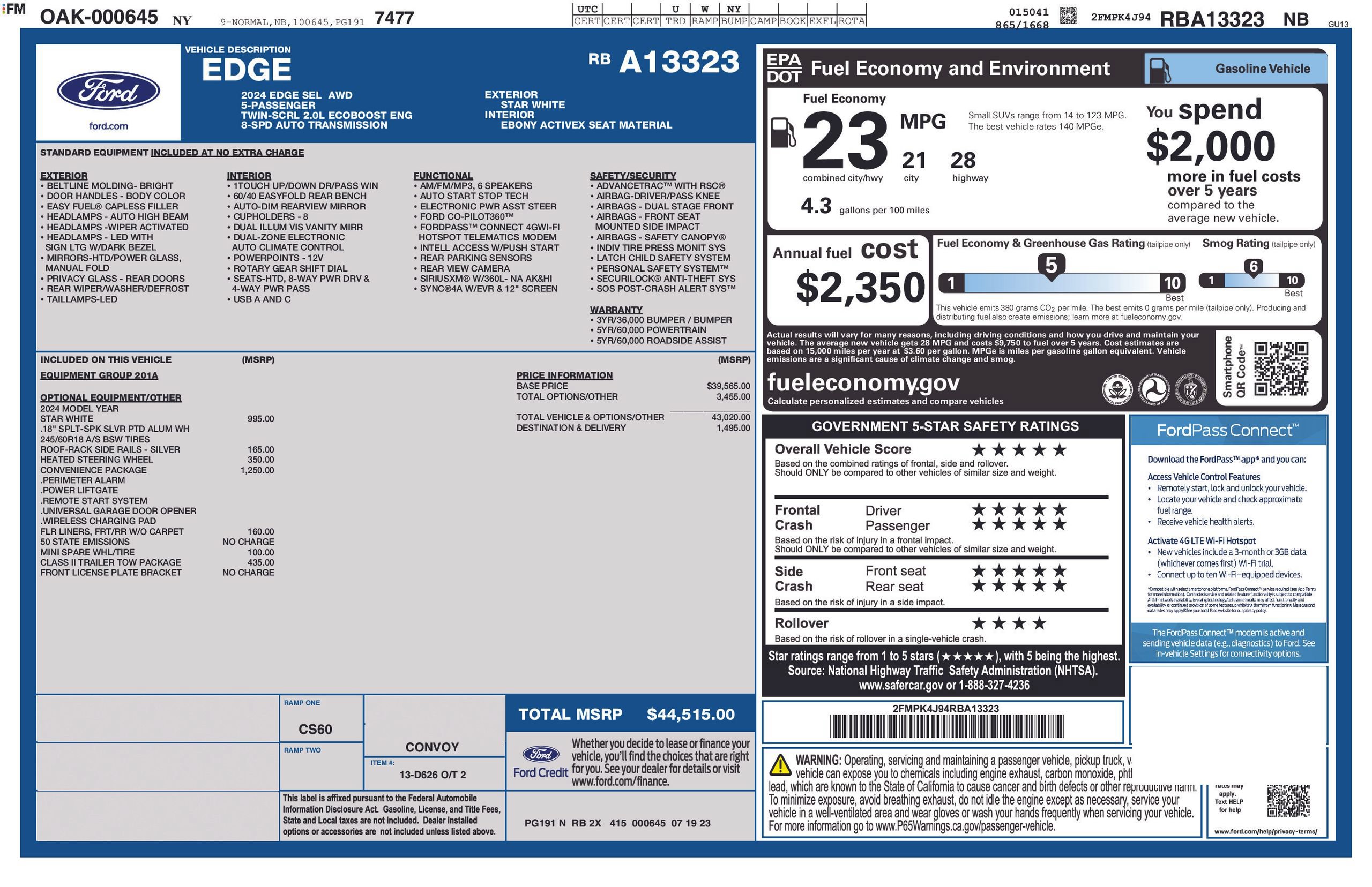 Used 2024 Ford Edge SEL w/ Convenience Package AWD/4WD image 3