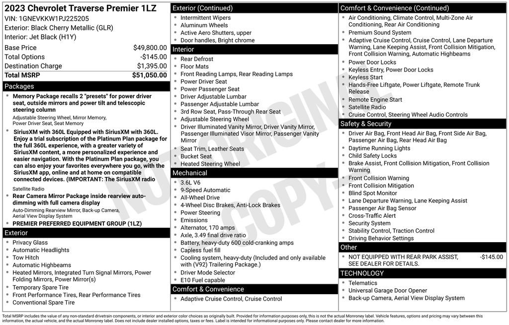 Certified 2023 Chevrolet Traverse Premier AWD/4WD image 13