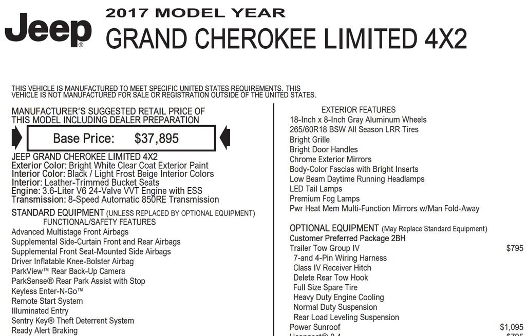 Used 2017 Jeep Grand Cherokee Limited w/ Trailer Tow Group IV RWD image 21