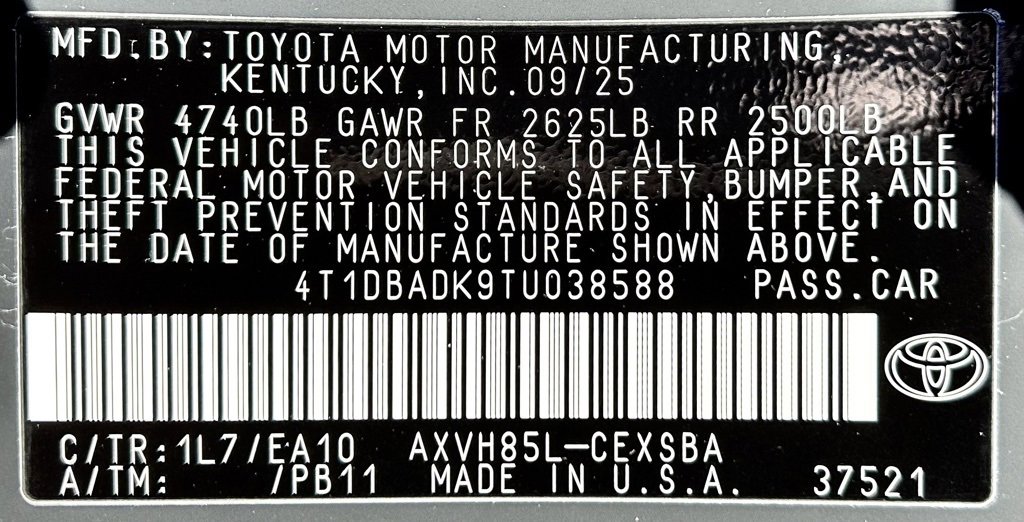 New 2026 Toyota Camry SE image 25
