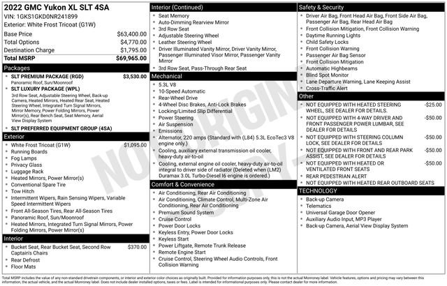 Used 2022 GMC Yukon XL SLT w/ SLT Premium Package image 41