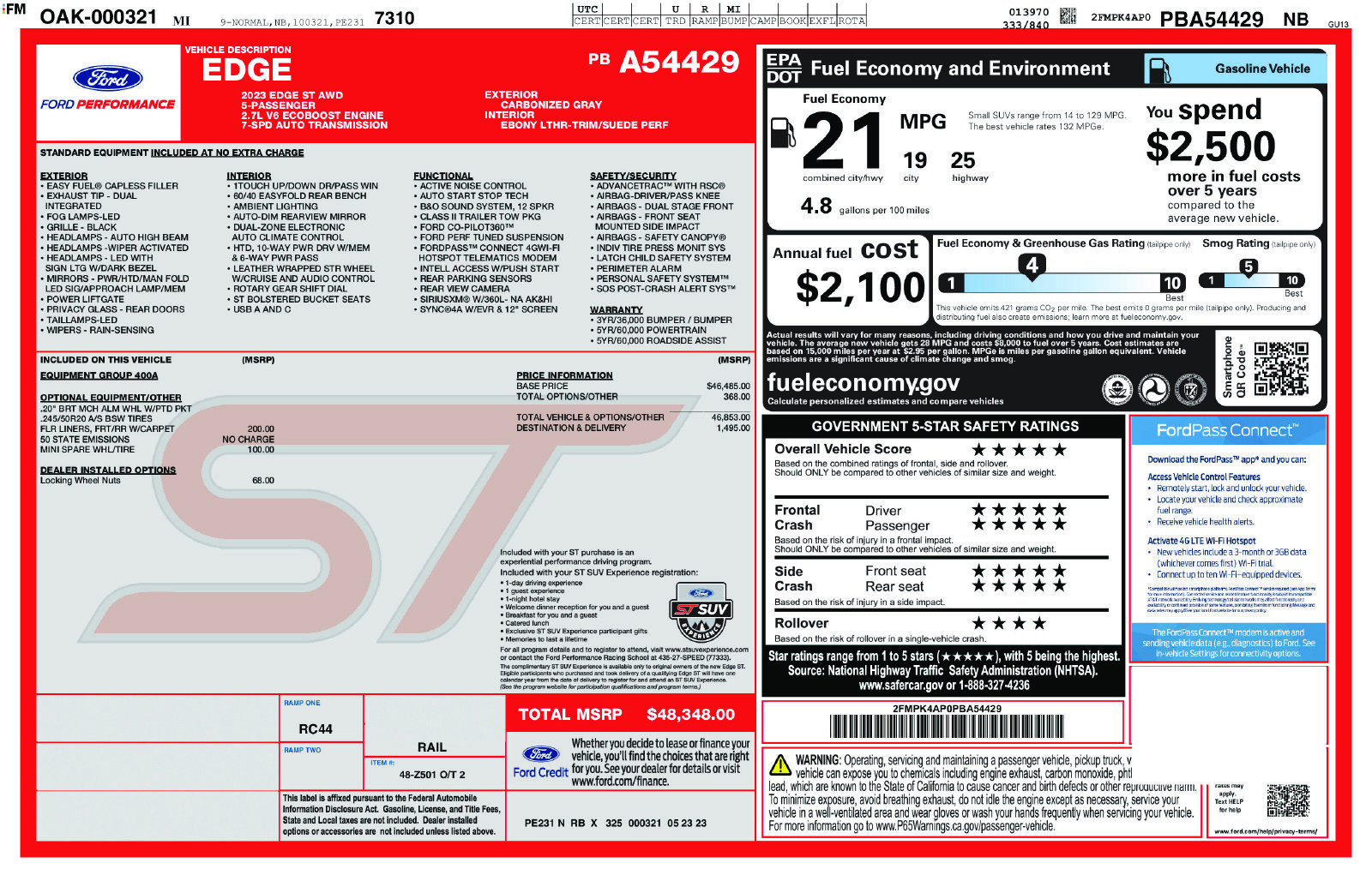 Used 2023 Ford Edge ST AWD/4WD image 4
