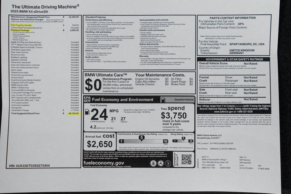 Used 2025 BMW X4 xDrive30i w/ Premium Package image 52