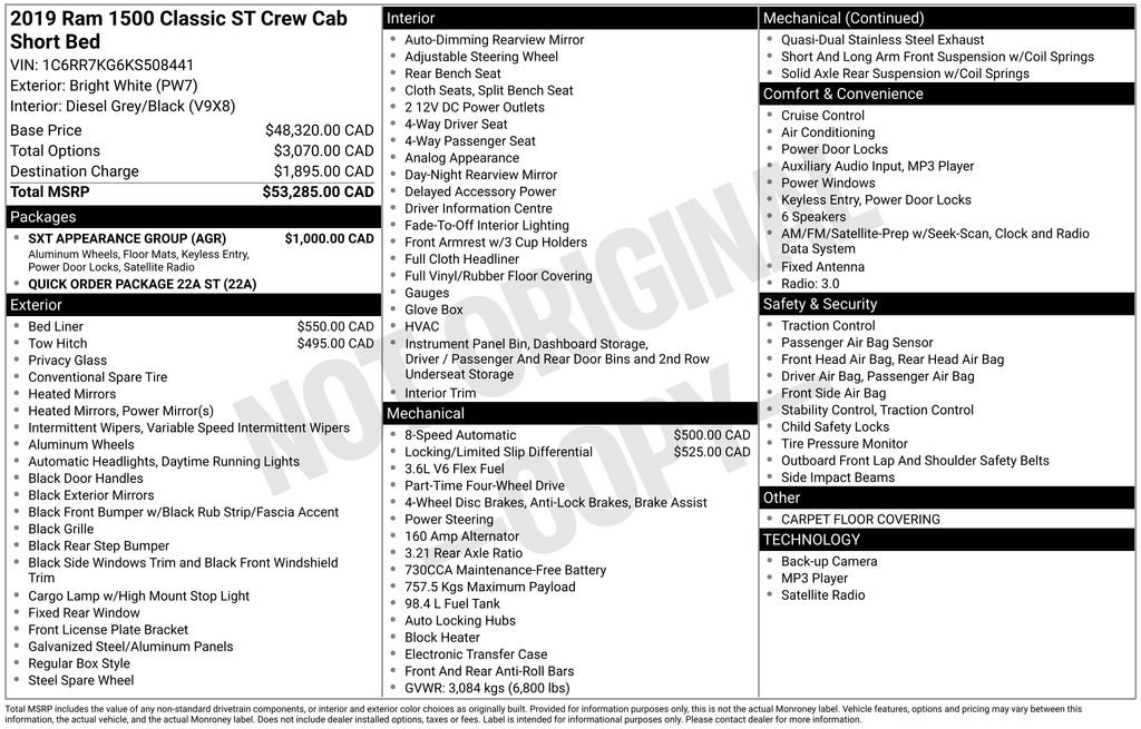 Used 2019 RAM 1500 ST w/ SXT Appearance Group image 35