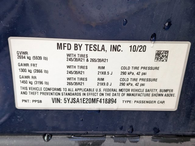 Used 2021 Tesla Model S Long Range Plus AWD/4WD image 14