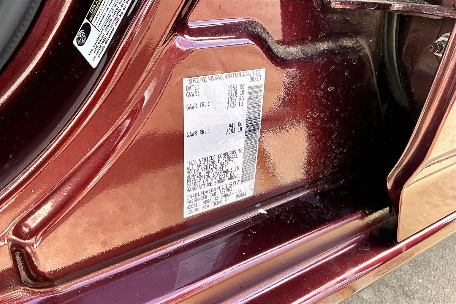 Certified 2023 Nissan Altima 2.5 SV FWD image 35