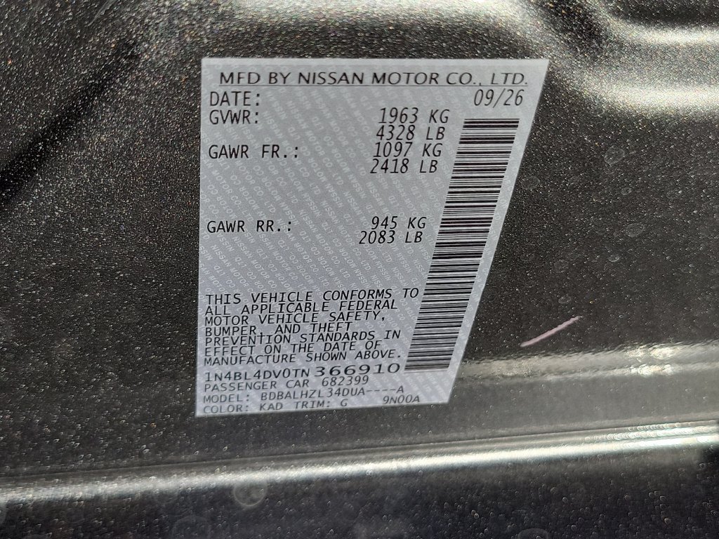 New 2026 Nissan Altima 2.5 SV FWD image 28