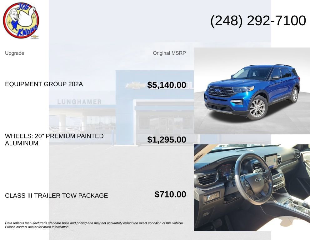 Used 2020 Ford Explorer XLT w/ Equipment Group 202A AWD/4WD image 5