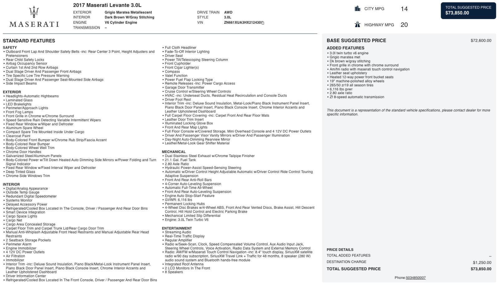 Used 2017 Maserati Levante image 11