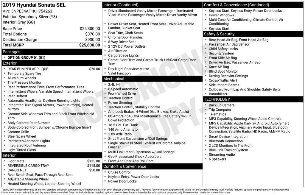 Used 2019 Hyundai Sonata SEL FWD image 34