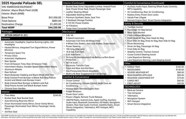 Used 2025 Hyundai Palisade SEL image 44