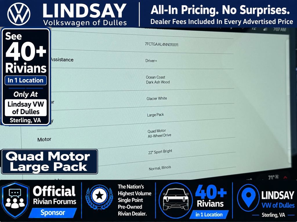 Used 2022 Rivian R1T Launch Edition AWD/4WD image 23