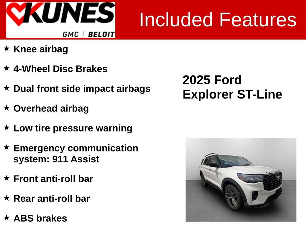 Used 2025 Ford Explorer ST-Line w/ ST-Line Street Pack AWD/4WD image 3