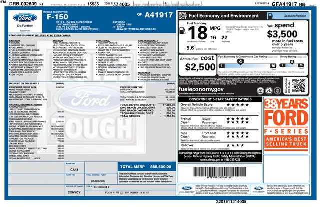 Used 2016 Ford F150 King Ranch w/ Equipment Group 601A Luxury image 10