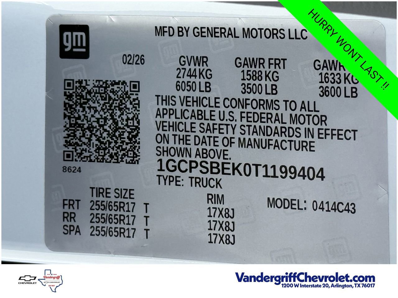 New 2026 Chevrolet Colorado W/T RWD image 24
