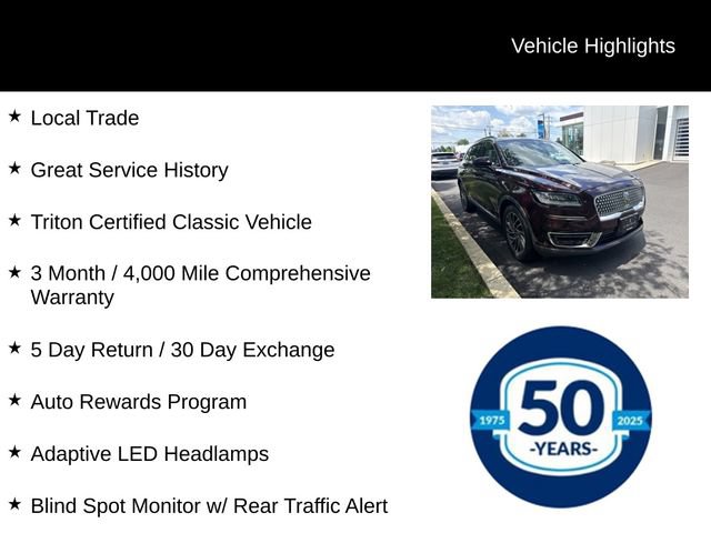 Used 2019 Lincoln Nautilus Reserve w/ Cargo Utility Package FWD image 8