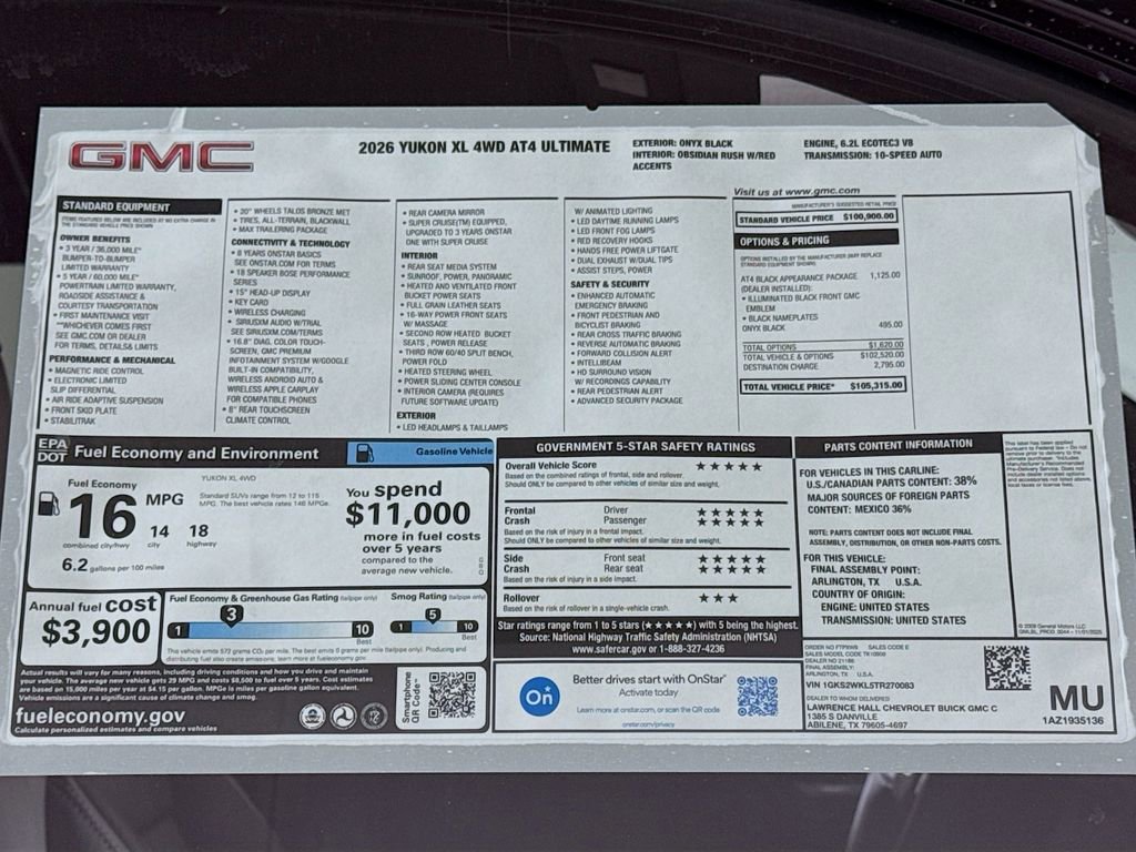 New 2026 GMC Yukon XL AT4 Ultimate image 20