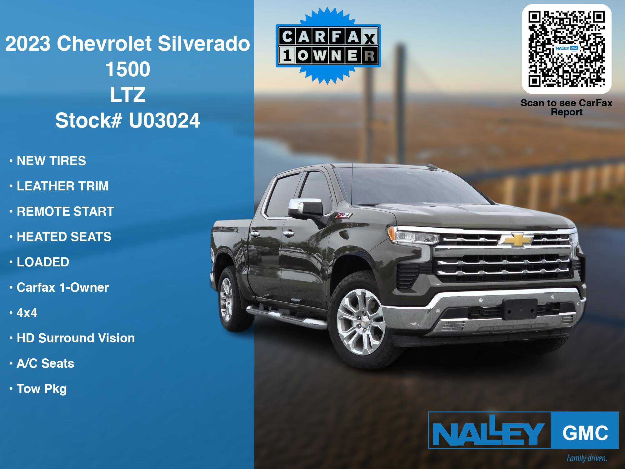 Used 2023 Chevrolet Silverado 1500 LTZ w/ Z71 Off-Road Package AWD/4WD image 7