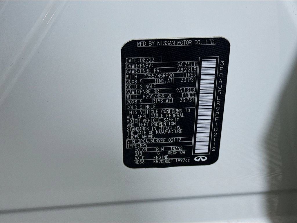 Used 2023 INFINITI QX55 Sensory w/ Lighting Package image 35