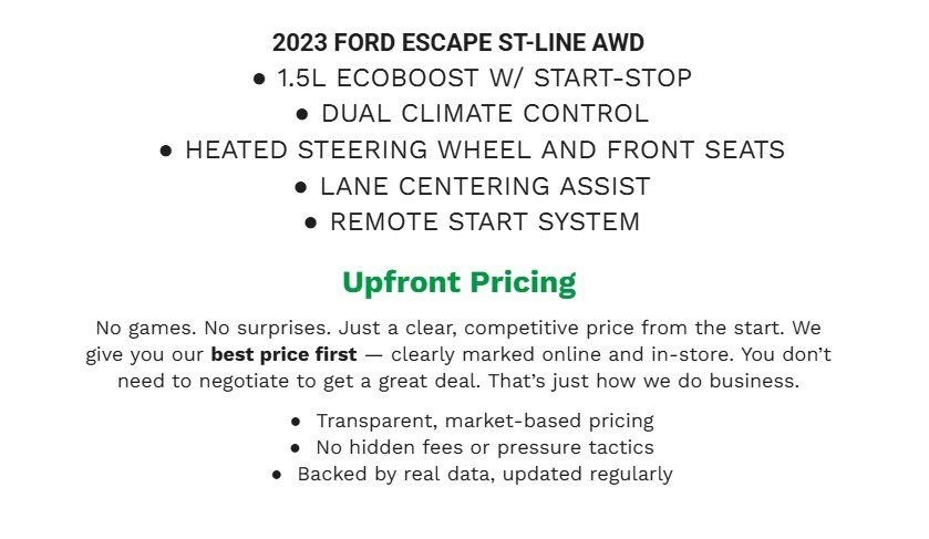 Certified 2023 Ford Escape ST-Line w/ Tech Pack #1 image 1