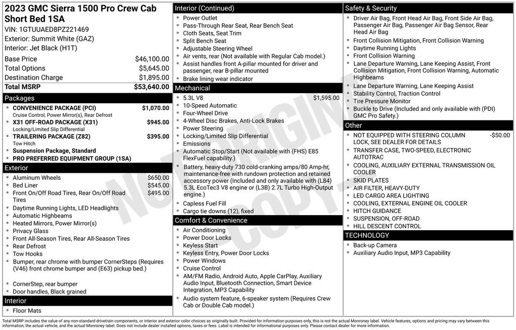 Used 2023 GMC Sierra 1500 Pro w/ Convenience Package AWD/4WD image 11
