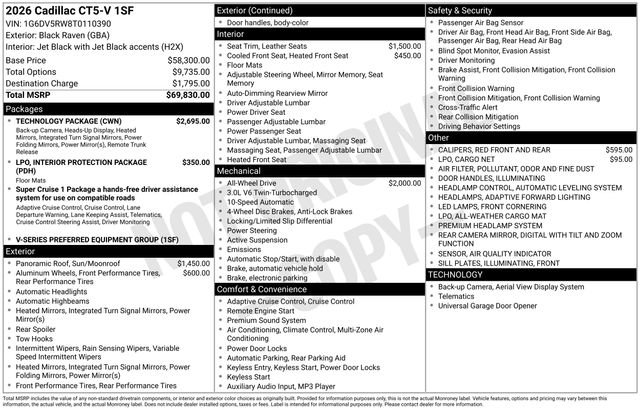 New 2026 Cadillac CT5 V w/ Technology Package image 4