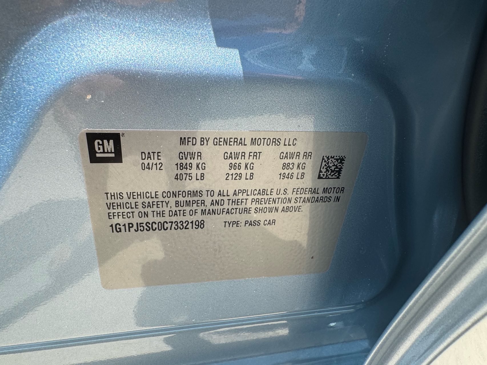 Used 2012 Chevrolet Cruze Eco FWD image 10