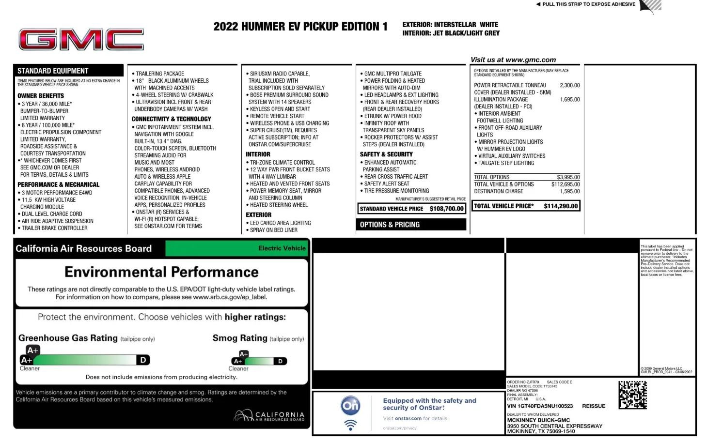 Used 2022 GMC Hummer EV Edition 1 w/ LPO, Illumination Package AWD/4WD image 6