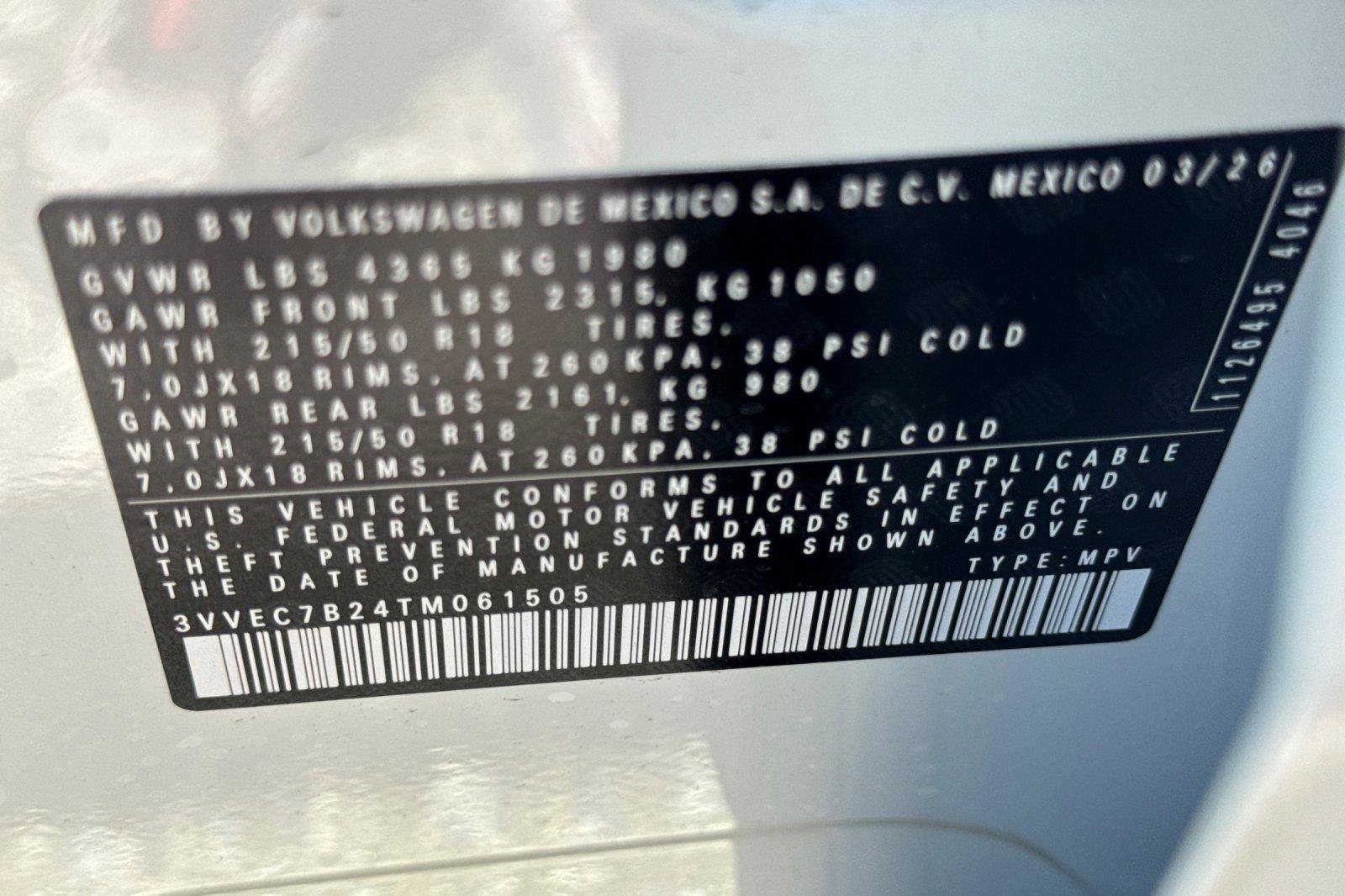 New 2026 Volkswagen Taos SE FWD image 28