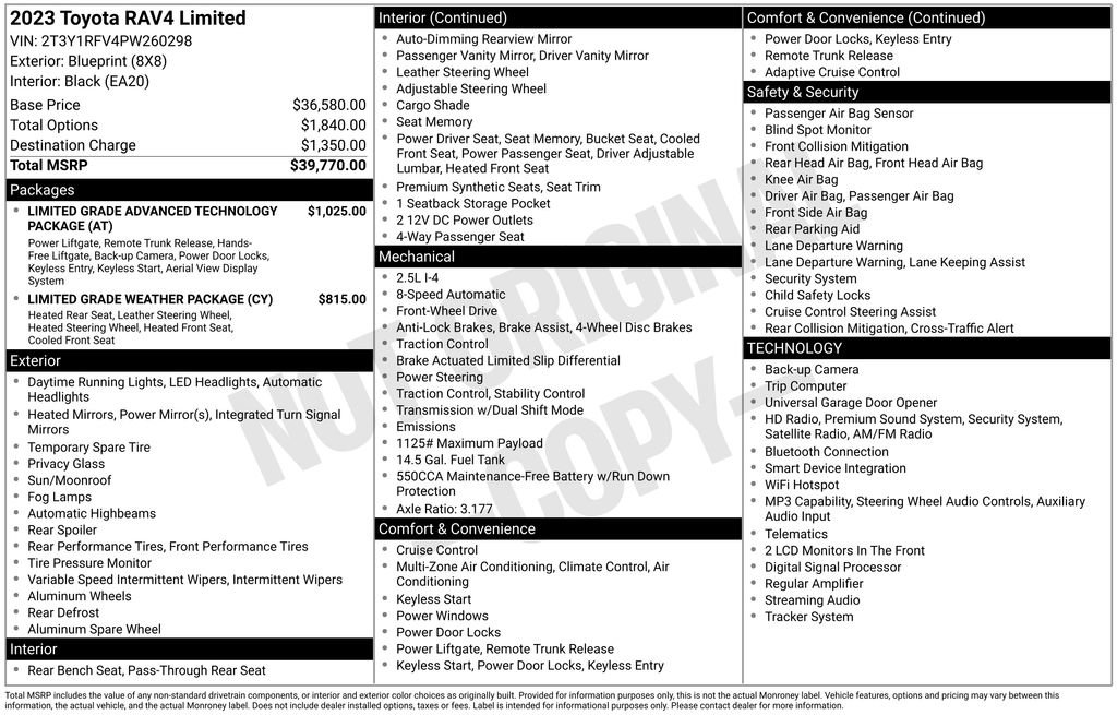 Used 2023 Toyota RAV4 Limited FWD image 39