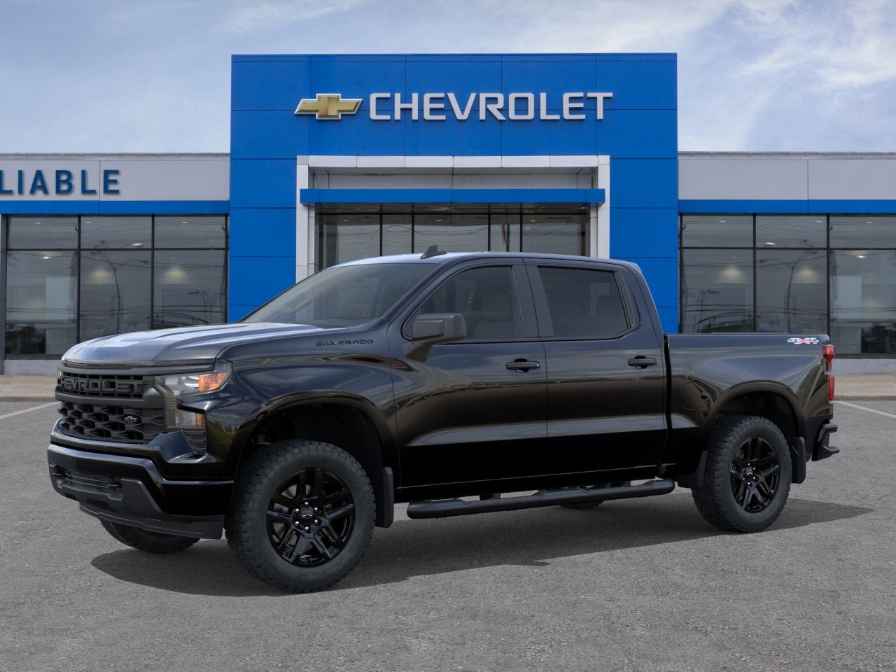 New 2026 Chevrolet Silverado 1500 Custom w/ Turbomax Blackout Package AWD/4WD image 2