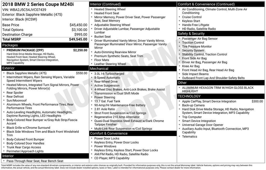 Used 2018 BMW M240i Coupe image 29