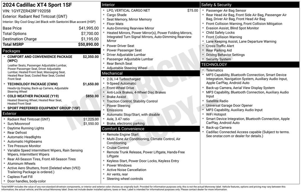 Certified 2024 Cadillac XT4 Sport FWD image 23