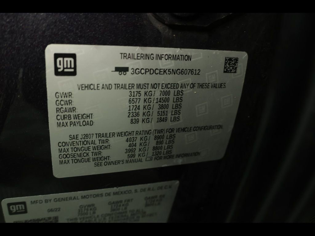 Used 2022 Chevrolet Silverado 1500 Custom Trail Boss w/ LPO, Dark Essentials Package image 32