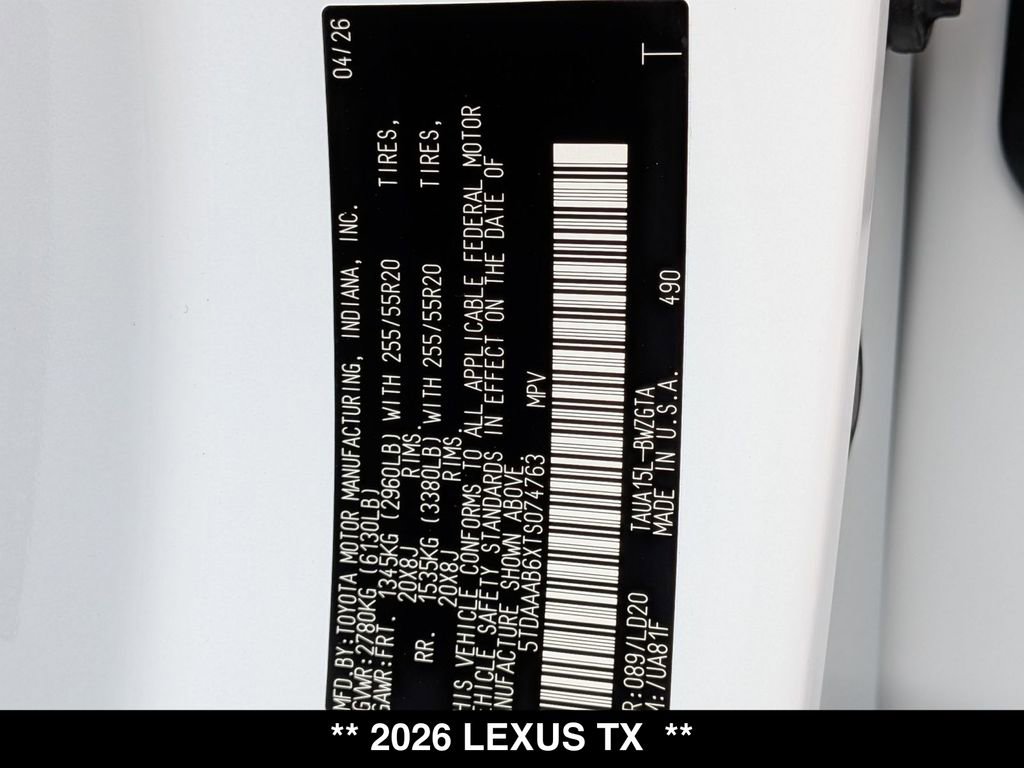 New 2026 Lexus TX 350 AWD w/ Technology Package image 18