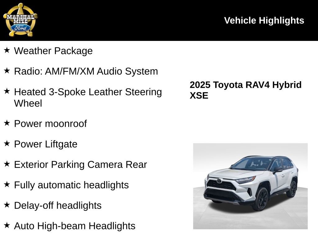 Used 2025 Toyota RAV4 XSE w/ Weather Package AWD/4WD image 2