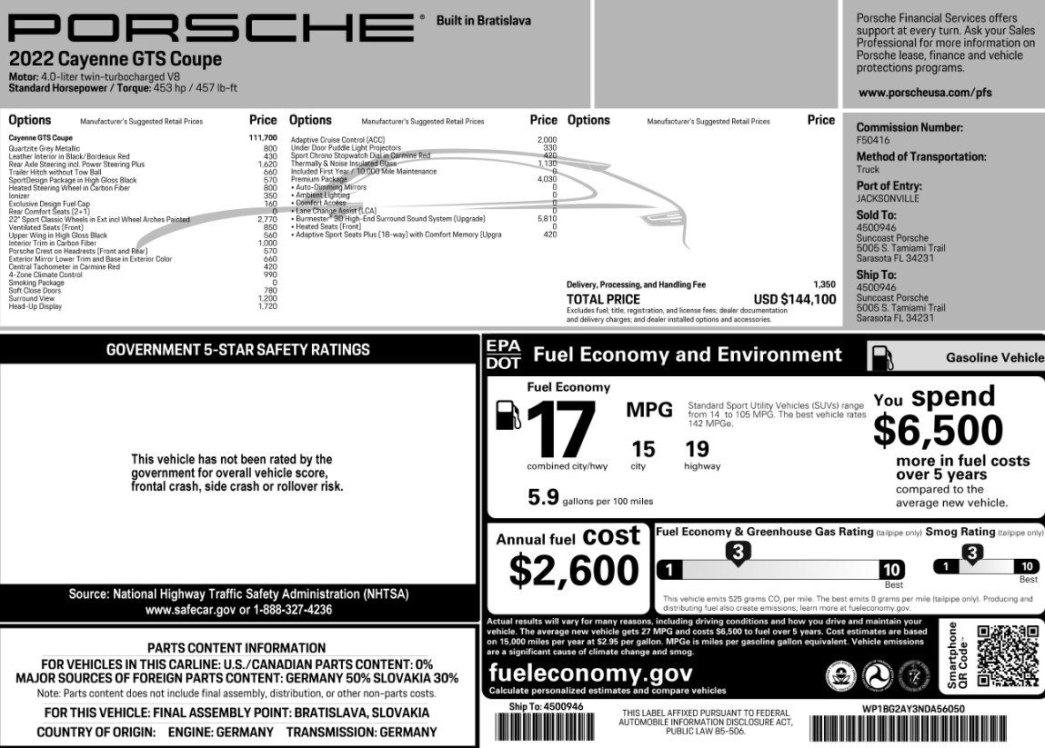 Certified 2022 Porsche Cayenne GTS AWD/4WD image 9
