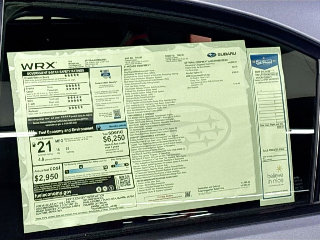 New 2026 Subaru WRX GT AWD/4WD image 25