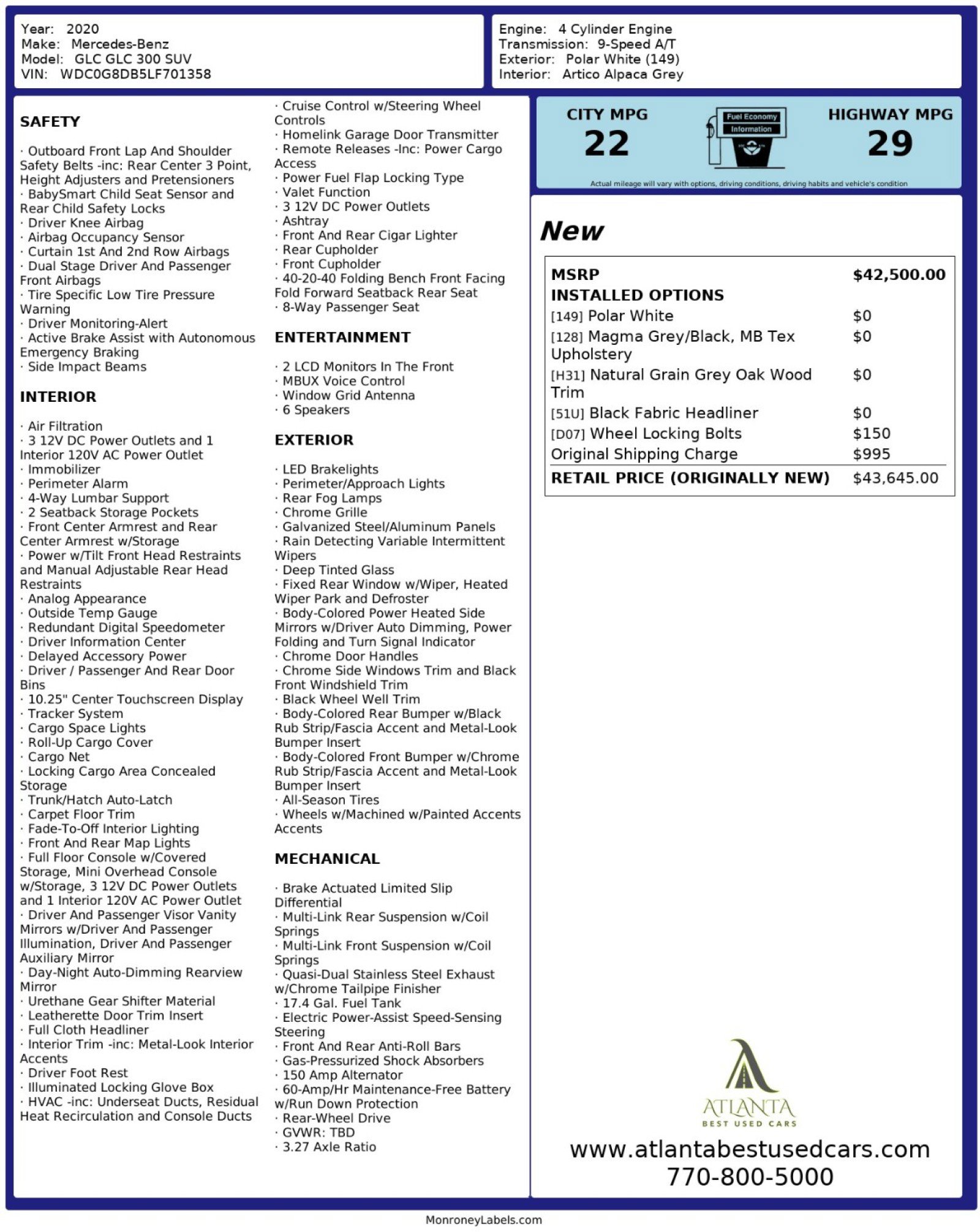 Used 2020 Mercedes-Benz GLC 300 image 54