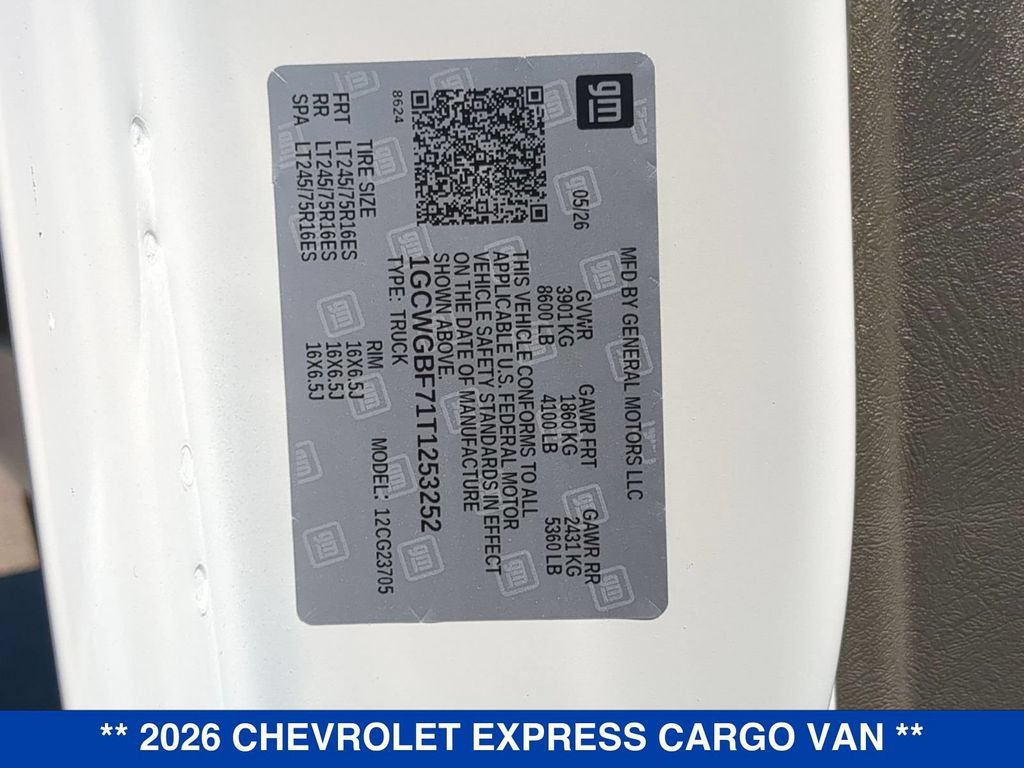 New 2026 Chevrolet Express 2500 Extended w/ Chrome Appearance Package RWD image 30