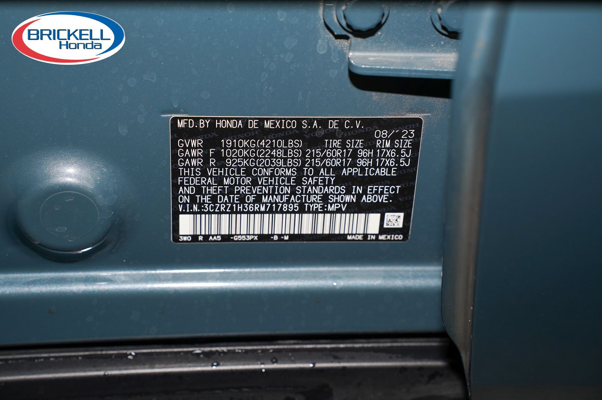 Certified 2024 Honda HR-V LX image 39