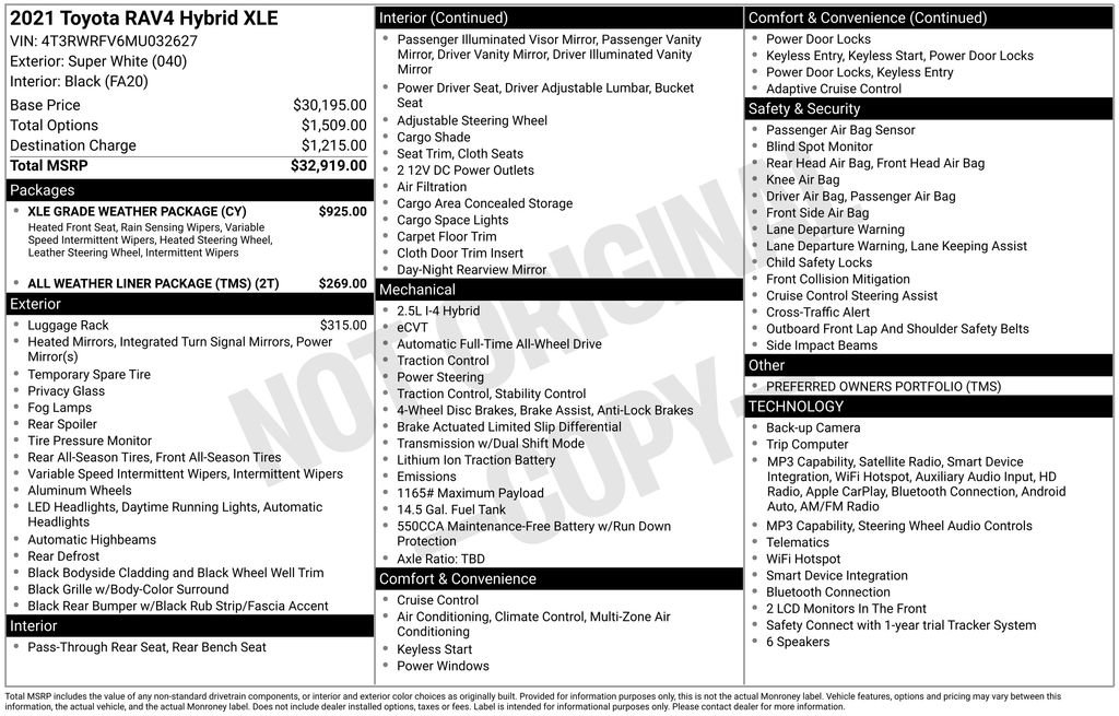 Used 2021 Toyota RAV4 XLE w/ XLE Grade Weather Package AWD/4WD image 39