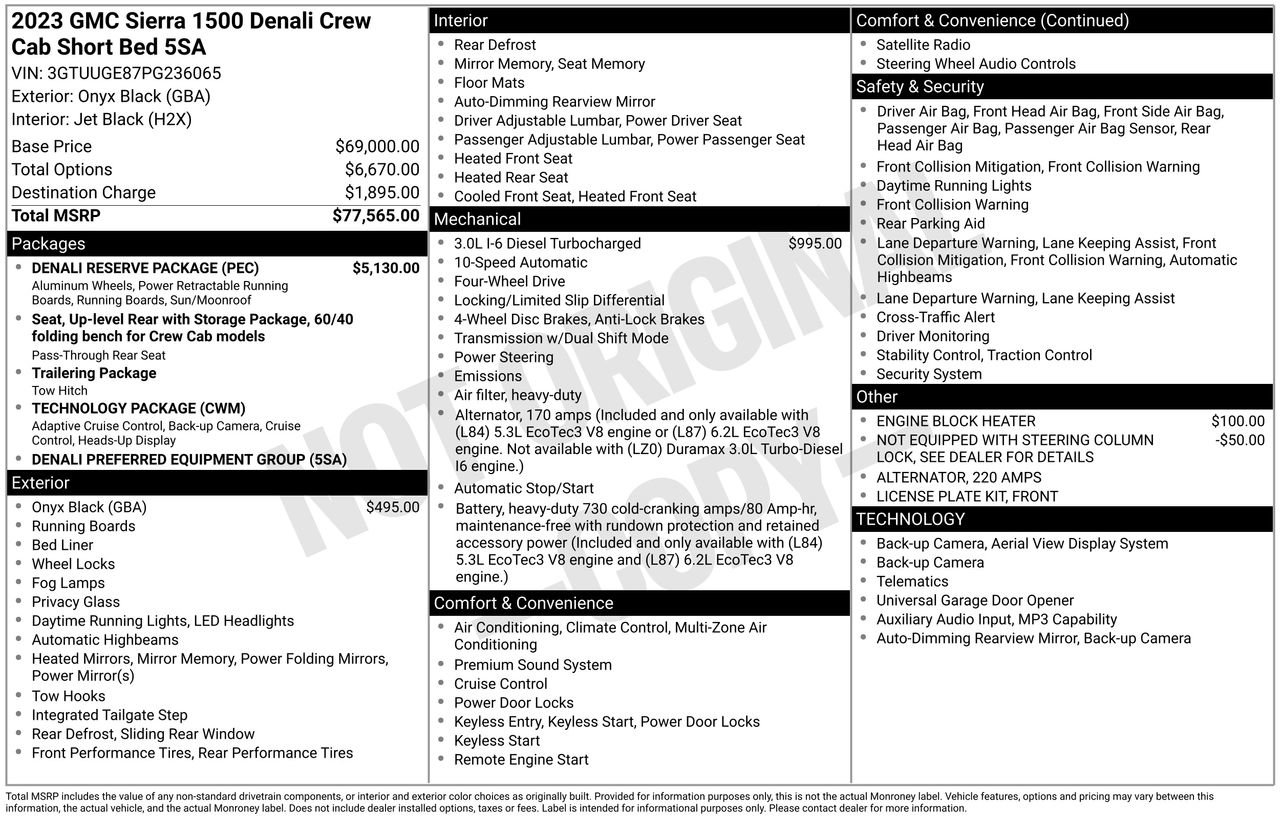 Used 2023 GMC Sierra 1500 Denali w/ Denali Reserve Package AWD/4WD image 55