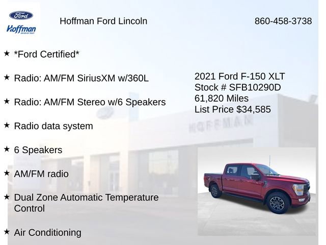 Certified 2021 Ford F150 XLT w/ Equipment Group 301A Mid image 24