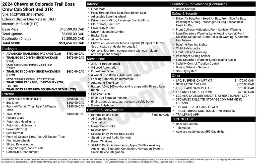Used 2024 Chevrolet Colorado Trail Boss w/ Advanced Trailering Package AWD/4WD image 30
