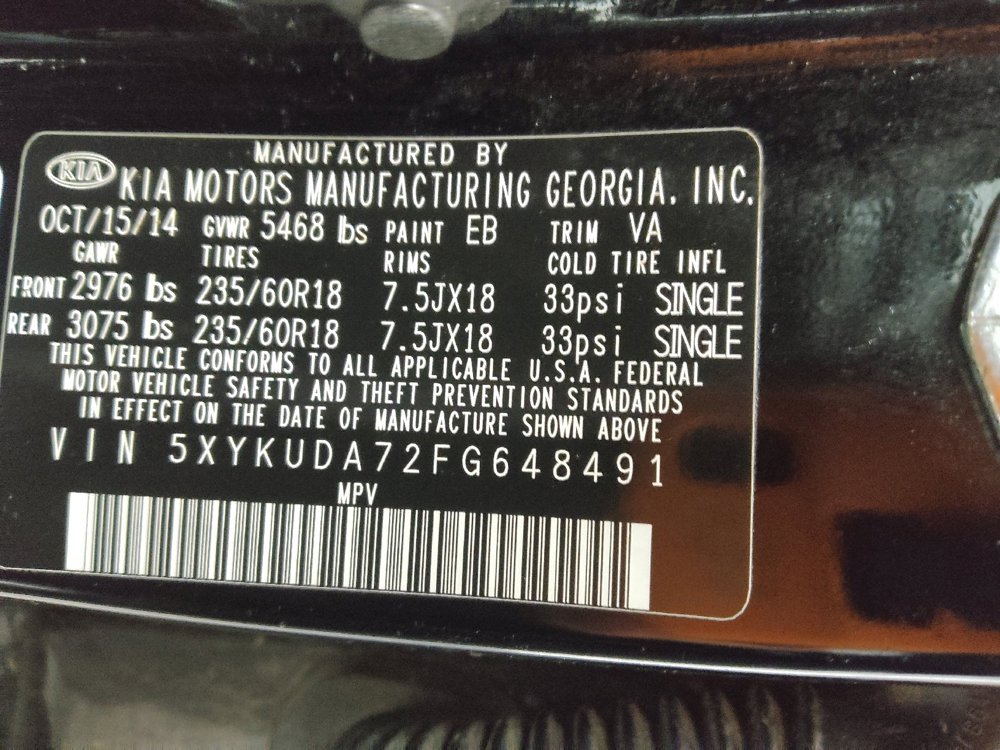 Used 2015 Kia Sorento EX w/ EX V6 Touring Package image 33