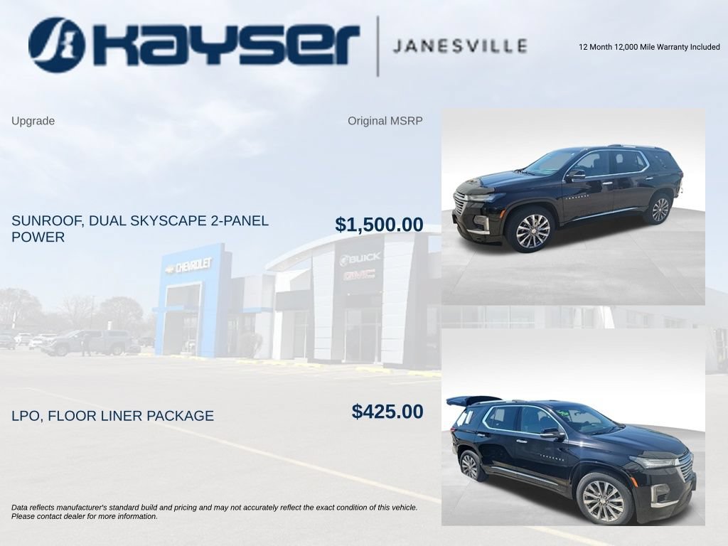 Used 2023 Chevrolet Traverse Premier w/ LPO, Floor Liner Package AWD/4WD image 2