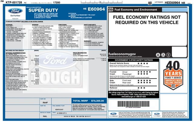 Used 2017 Ford F250 Platinum w/ Platinum Ultimate Package image 48